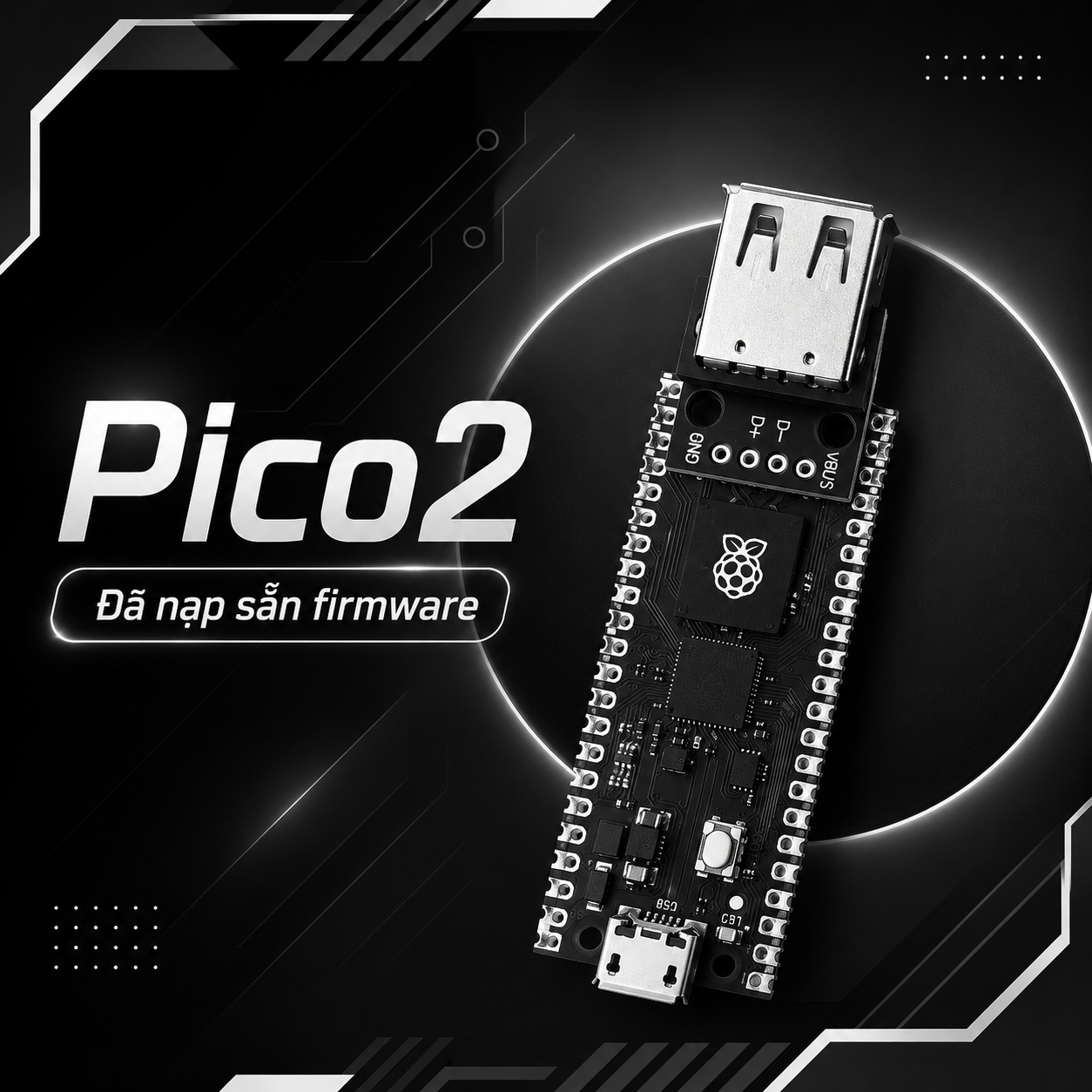 Mạch Pico2 RP2350 (Nạp sẵn File + Hàn sẵn)